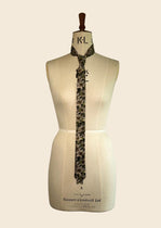 The Lorelei Skinny Tie - Amanda's Garden Print -Neck-tie, hair bow ,bow tie, belt. Mary Portas belt