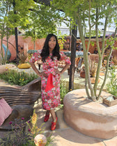 Angellica Bell-RHS-Chelsea-2025-Floral- Tea-dress- Angellica-Rose-Print_Lorelei-Lady-Lorelei-London